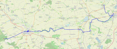 Radtour in Thüringen von Thiemsburg nach Weißensee Karte klein